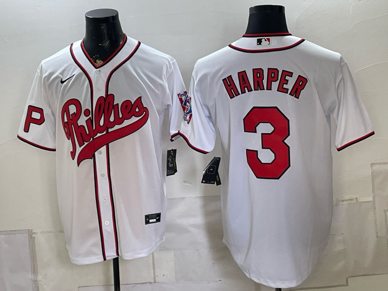 Men 2026 Philadelphia Phillies #61 Harper white Game Nike MLB Jersey 0822001->philadelphia phillies->MLB Jersey